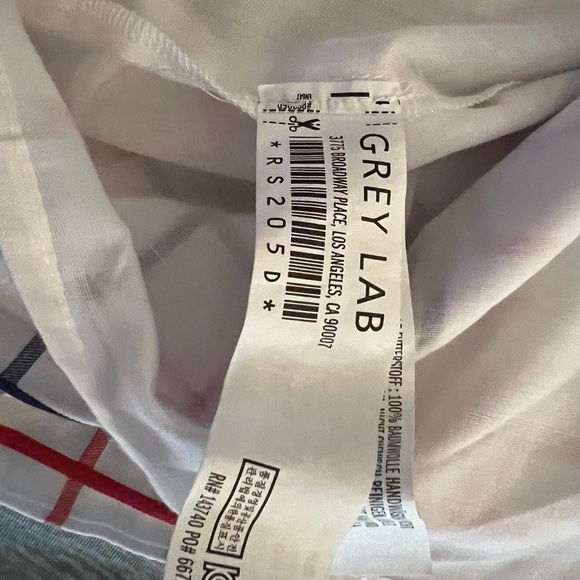 Grey Lab Ruffle Sleeve Plaid Mini Dress Medium - Picture 10 of 14